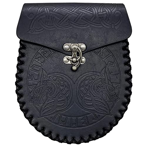 Vintage Mittelalterliche Hüfttasche Hüfttasche PU Leder Mittelalterliche Geprägte Gürteltasche Münztasche Vintage Tasche Münzhalter Aus Leder von MANZURE