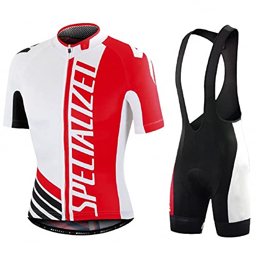 MAOTN Kurzarm radanzug für Herren,bib Shorts mit Gel gepolsterten hosenträgern,Fahrrad Bekleidung radanzug radtrikot Anzug, Sommer Outdoor atmungsaktives rennrad TB radshirt,Style1,XXL von MAOTN