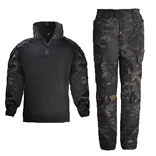 MAOTN Langärmelige Taktische Kleidung+Trainingshose für Kinder,Jungen/mädchen Airsoft Paintball Spiel BDU kampfhemd,Outdoor militärfans,die Jagd Camping uniform Anzug schießen,Style4,140cm von MAOTN