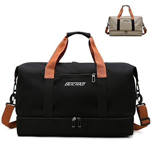 MAOYUTOU Reisetasche Groß Sporttasche Herren Damen Reisetaschen mit nassfachund Schuhfach für Reisen Urlaub Gym Sport Fitness Duffel Bag von MAOYUTOU