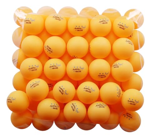 MAPOL Tischtennisbälle, 3 Sterne, für Fortgeschrittene, Training, Orange, 50 Stück von MAPOL