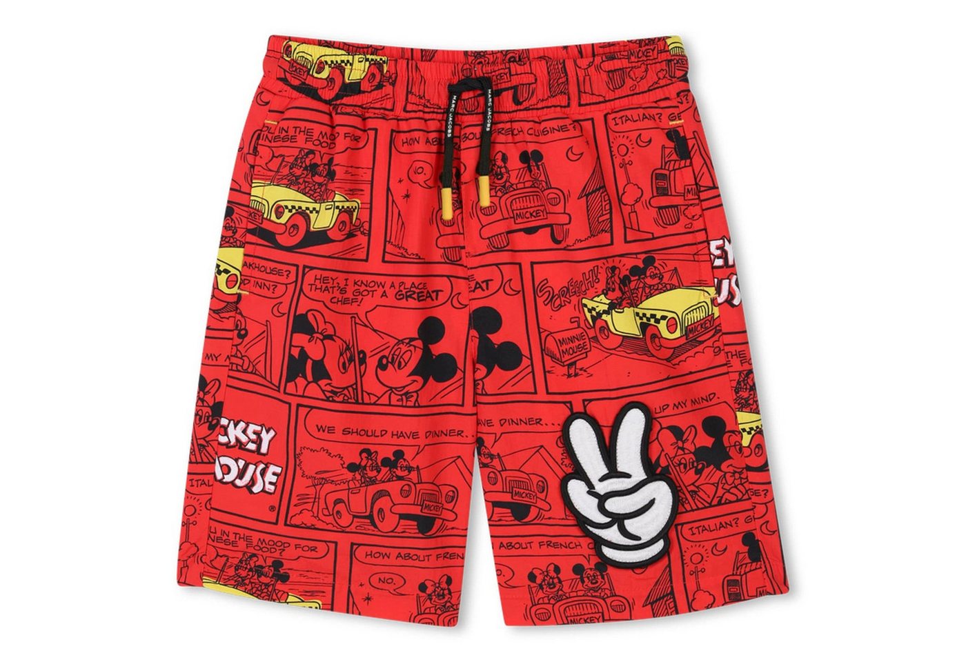 MARC JACOBS Badeshorts Marc Jacobs Kids Badeshorts – Comic-Print & Peace-Zeichen in Rot MARC JACOBS Badeshorts Marc Jacobs Kids Badeshorts – Comic-Print & Peace-Zeichen in Rot von MARC JACOBS