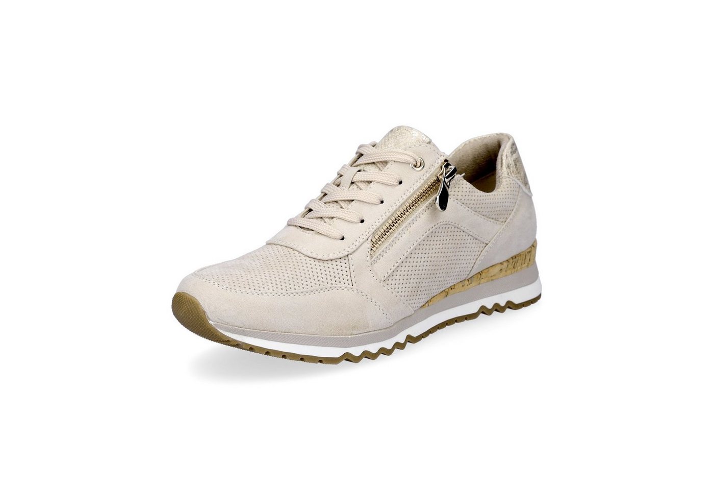 MARCO TOZZI Marco Tozzi Damen Sneaker beige gold Sneaker von MARCO TOZZI