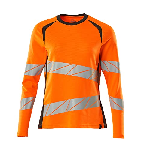 Mascot 19091-771-1418 Accelerate Safe Premium Damen-Passform Zweifarbig T-Shirt, Langarm, Hi-Vis Orange/Dunkelanthrazit, 2XL ONE Größe von MASCOT