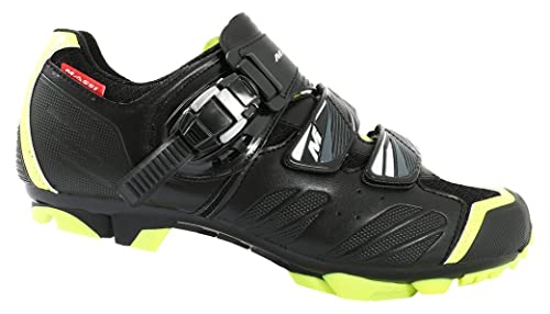 MASSI Akkron Neon - Fahrradschuhe für Herren, schwarz/gelb 46 Schwarz/Gelb von MASSI