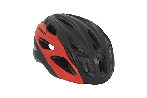 Massi Pro Helm für Fahrrad, Sport und Outdoor, Schwarz/Rot, M von MASSI