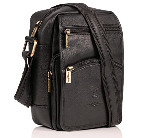 MATADOR Herren Echt Leder Umhängetasche Arbeittasche Klein Schultertasche Modern Messenger Reisetasche zum Umhängen Crossbody Bag von MATADOR