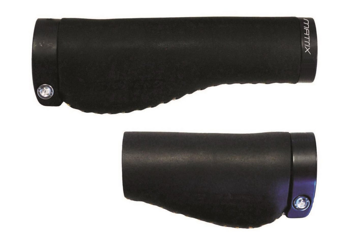 MATRIX Fahrradlenkergriff Matrix Lenkergriff G2 Leder beidseitiger Lockring lang/kurz von MATRIX
