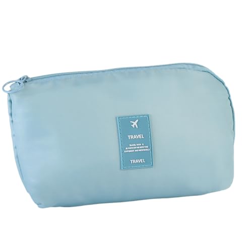 Schminktasche, Tragbare Kleine Make up Tasche, Reise Make up Tasche für Mädchen Frauen (Color : Blue, Size : One Size) von MATRIXX