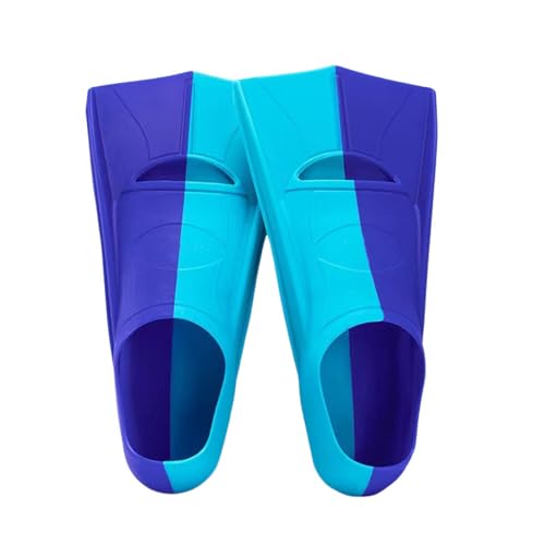 Taucherflossen für Damen & Herren, Leichte Tauchen Tauchflossen, Flossen für Kinder Erwachsene Beinstärke aufbauen -Light Blue+Dark Blue||XL von MATRIXX