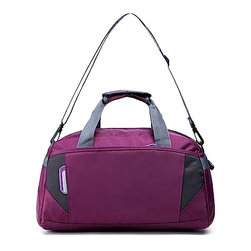 MATTUI Sporttasche für Fitness, Reisetasche für Männer und Frauen mit großem Fassungsvermögen, Reisetasche in Diagonalform mit einer Schulter auf kurze Distanz, kleine Gepäcktasche, violett, Schlicht von MATTUI