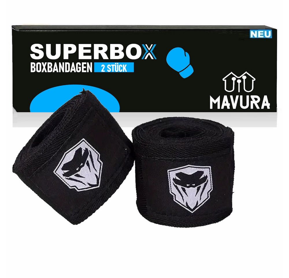 MAVURA Boxbandagen SUPERBOX Handbandagen Boxen Bandage MMA Kickboxen Muay Thai, Handwraps 2er Set von MAVURA