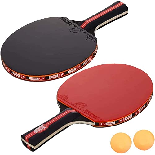 MAVURASports JIA JIN Racket Tischtennis Schläger Profi Set Tischtennisschläger Tischtennis 2 Schläger mit 2 Bällen Set Ping Pong von MAVURA