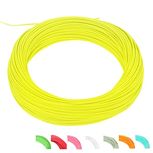 MAXIMUMCATCH Bestprice Fliegenfischen Schnur (Weight Forward, Schwimmende Fliegenschnur) und Fliegenschnur Combo mit Backing Vorfach und Tippet (1F/2F/3F/4F/5F/6F/7F/8F/9F/10F) (Fluo gelb, WF6F) von MAXIMUMCATCH