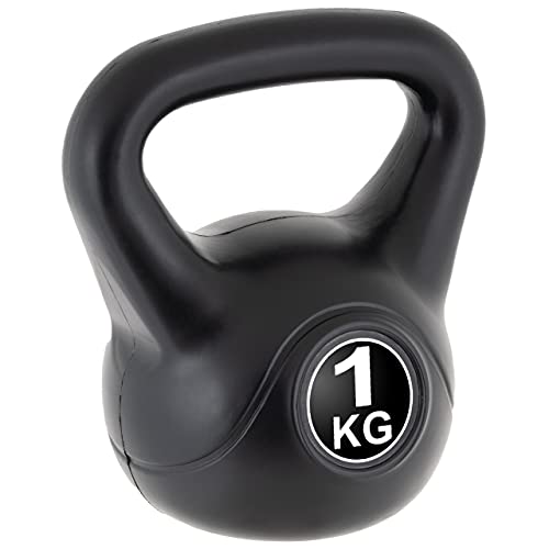Kettlebell Kugelhantel Rundgewicht 5 kg schwarz Workout Krafttraining Trainings-Hantel Schwunghantel Cardiotraining Fitnessgerät für Zuhause von MAXXIVA