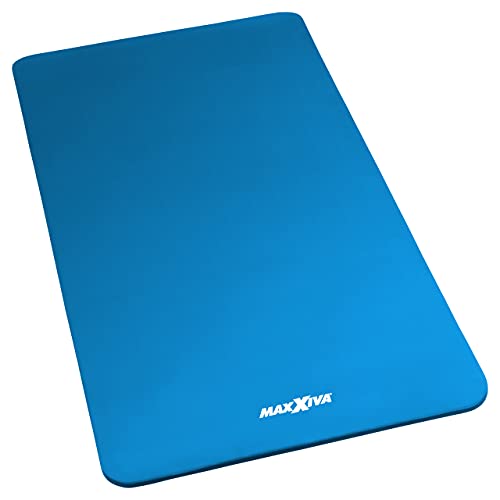 MAXXIVA Gymnastikmatte Fitnessmatte Blau Yogamatte 190x100x1,5 cm Schadstofffrei extrabreit inklusive Tragegurt von MAXXIVA