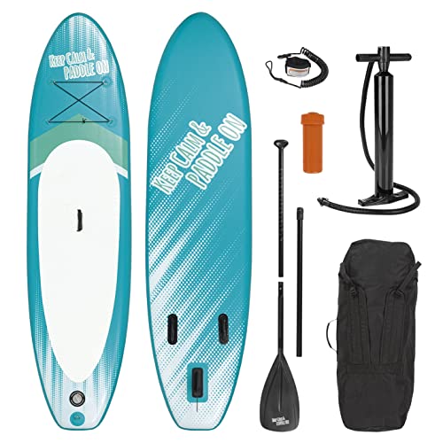 MAXXMEE Stand Up Paddle Board | Aufblasbares SUP Set inkl. Zubehör für Profis & Einsteiger | Besonders leichtes, verstellbares Alu-Paddel | Mit 3 Finnen und Gepäck-Spanngurt | Boardstärke 6 Inch von MAXXMEE