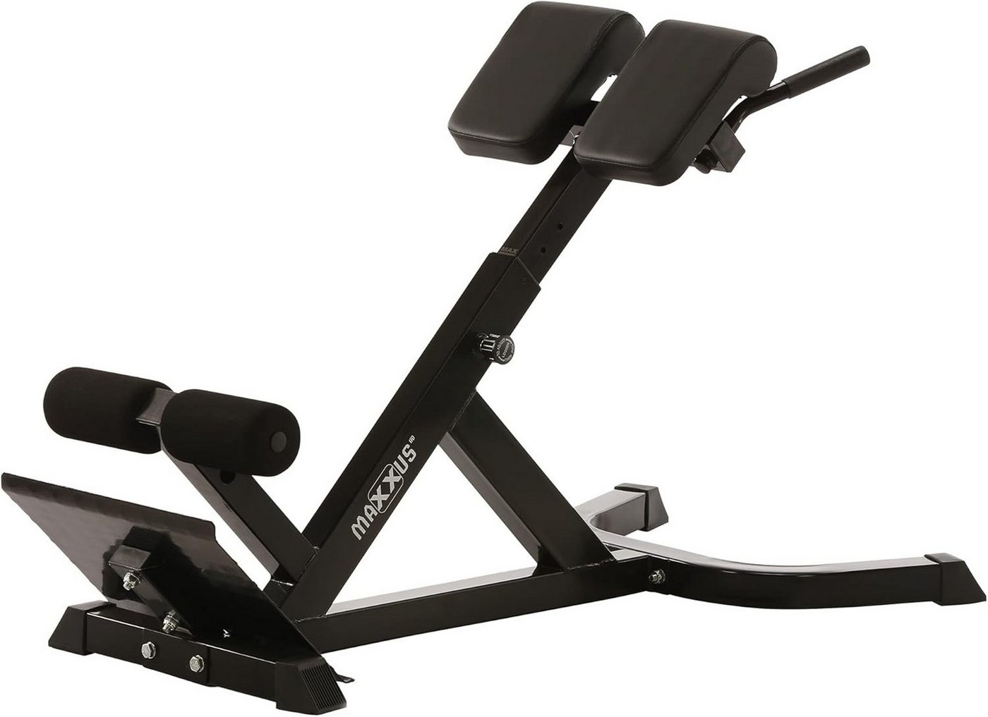 MAXXUS Rückentrainer Hyperextension - Verstellbar, bis 150kg, Beinfixierung - Bauchtrainer, (1-tlg), Rückenstrecker, Römische Bank, Multifunktional Bench von MAXXUS