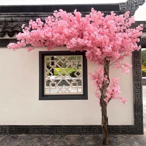 MAYFABD Großer Simulations Sakura Baum Künstlicher Kirschblütenbaum mit Stabilisierender Basis Einfach zu Montieren für Zuhause Hochzeit Hotel Einkaufszentrum Dekor Baumbogen,A,2m*1.5m von MAYFABD