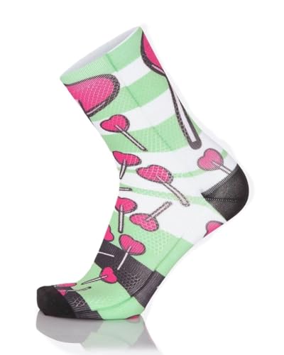 MB Wear Chaussettes Fun-Love Socken, Grün/Schwarz/Weiß/Rosa, FR : L (Taille Fabricant : L/XL (41-46)) von MB Wear