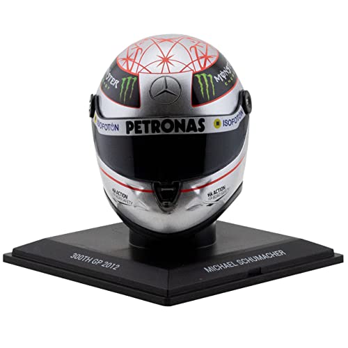 MBA-SPORT Michael Schumacher Platin-Helm Spa 300th GP 2012 1:4, silber von SCHUBERTH