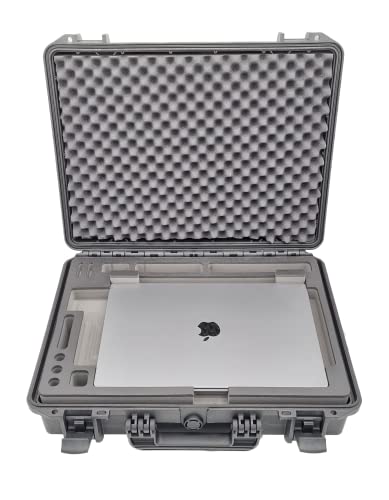 MC-CASES Professioneller Outdoor Transportkoffer für Apple MacBook Pro 13-16 Zoll - Made in Germany - passgenau - extrem sicher und stabil (15 Zoll) von MC-CASES