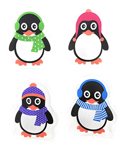 4er Set Taschenwärmer Handwärmer Pinguine für warme Hände und Finger, Wiederverwendbare Wärmekissen von MC-Trend