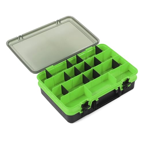 MCAOAL Fischereiköder Hook Storage Container Doppelschicht Zubehör Hülle Tackle Storage Box Multi Fach Multi Umgebung Nutzung von MCAOAL
