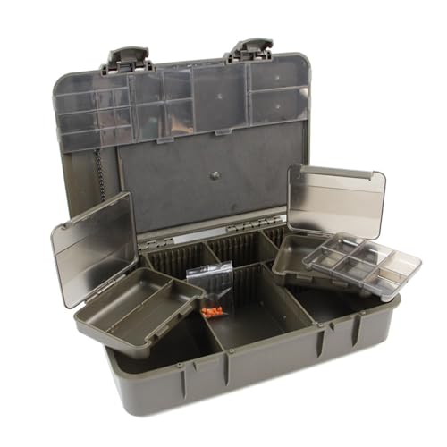 MCAOAL Tragbare Tackle Tablett Angelbox Internal Divider Organisatoren Rigs Line Hook Storage Container Box PP Container von MCAOAL