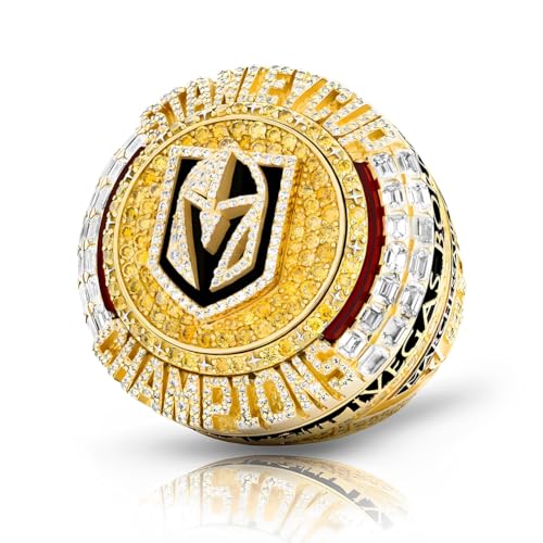 MCBEAN 2023 Puck Championship Ring Replik Stanley Cup Champ Rings Vegas Golden Knights NHL Geschenke für Männer Frauen Jungen, Eishockey-Dekorationen Erinnerungsstücke,10# von MCBEAN