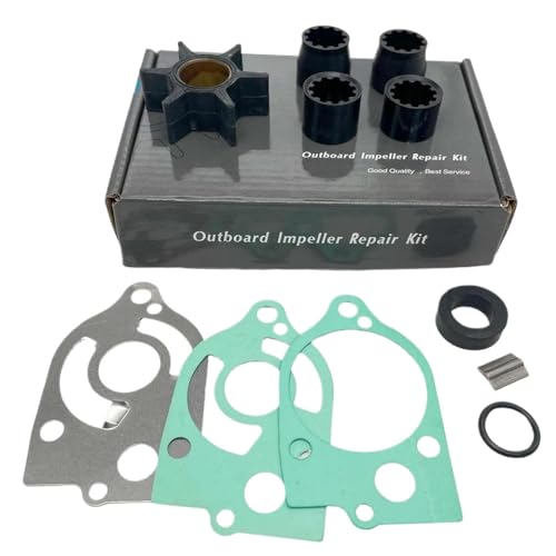 MCHkR Wasserpumpen-Laufrad-Service-Kit kompatibel mit 2 Strich-Außenbordmotoren 30 35 40 45 50 60 65 70 PS FITS FITS-Modelle 47-89983Q1 47-89983t von MCHkR