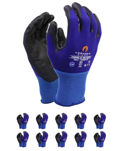 MCR Safety CONTOUR AIR/Premium Montage-Handschuhe/Größe 10, 10 Paar/Blau/Höchste Qualität/Montagehandschuhe/Made in USA/Handschuhe Arbeitshandschuhe von MCR Safety