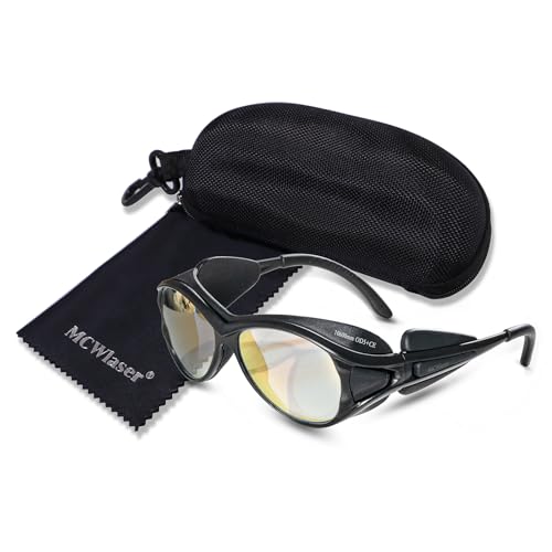 MCWlaser CO2 Laser Schutzbrille 10600nm 10.6um OD5+ Safety Glasses Goggles Reflektierende Art CO2 Laser Brille Für CO2 Lasergravur Cuttinge Beauty Treatment Instrument EP-25 Stil B von MCWlaser
