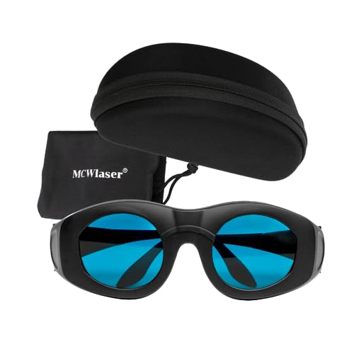 MCWlaser Laserschutzbrille OD6+ 600nm-1100nm DIR L6 Laser Safety Glasses Goggles für ND:YAG, Dioden laser 694nm 755nm 808nm 980nm 1064nm breites Spektrum kontinuierliche Absorption Typ EP-14 style 4 von MCWlaser