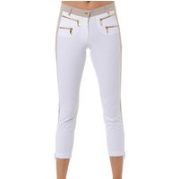 MDC Double Zip Cropped 7/8 Hose weiß von MDC