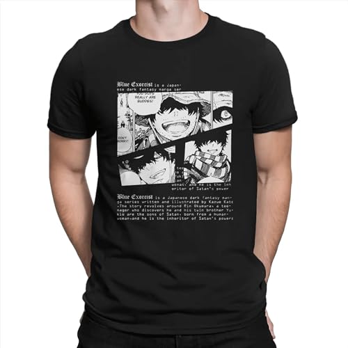 MDEM Ao No Exorcist Männer Tshirt Text Mode T Shirt Grafik Streetwear Neuer Trend-color9||XS von MDEM
