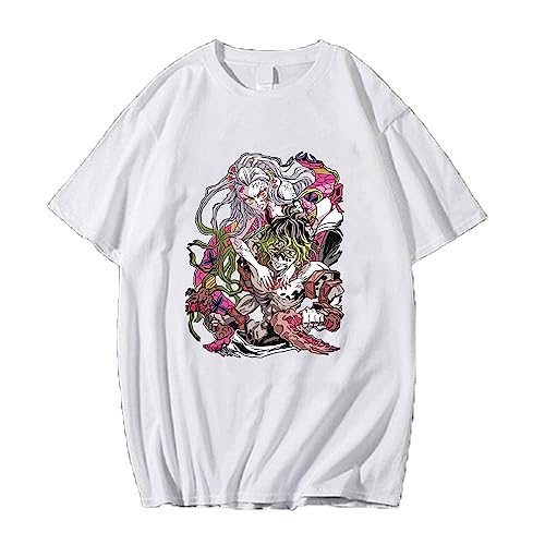 MDEM Demon Slayer Daki Und Giyuutarou T-Shirt Anime Harajiku Hip Hop Casual Loose Unisex T-Shirts-style1||S von MDEM