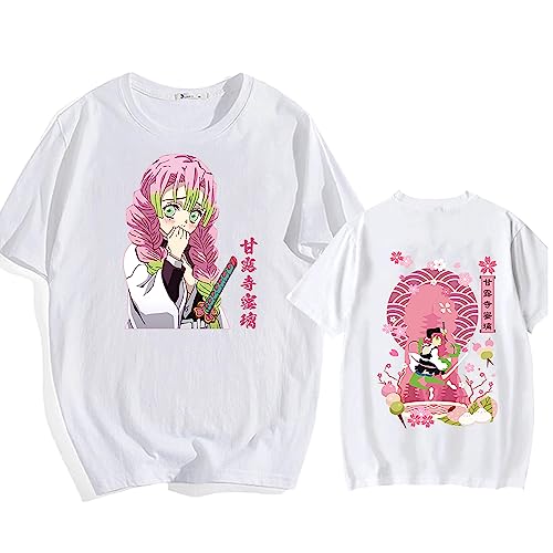 MDEM Demon Slayer Muichiro Tokito Anime T-Shirt Mode Harajuku Hip-Hop Mann Frau Kurzarm Tops-style1||XS von MDEM