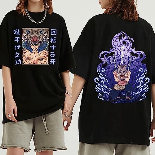 MDEM Demon Slayer Muichiro Tokito Anime T-Shirt Mode Harajuku Hip-Hop Mann Frau Kurzarm Tops-style10||XS von MDEM