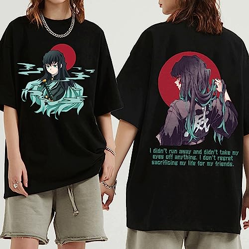 MDEM Demon Slayer Muichiro Tokito Anime T-Shirt Mode Harajuku Hip-Hop Mann Frau Kurzarm Tops-style13||3XL von MDEM