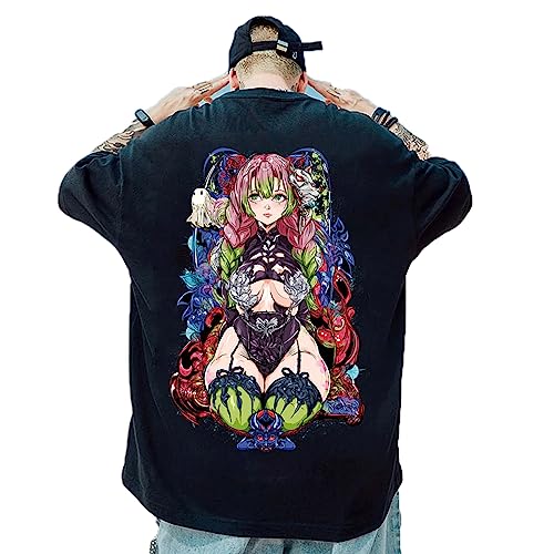 MDEM Harajuku Demon Slayer Print Mode T-Shirt Sommer Männer Frauen Wie Lustige Süße Kanroji Mitsuri Print Kurzarm-style9||XL von MDEM