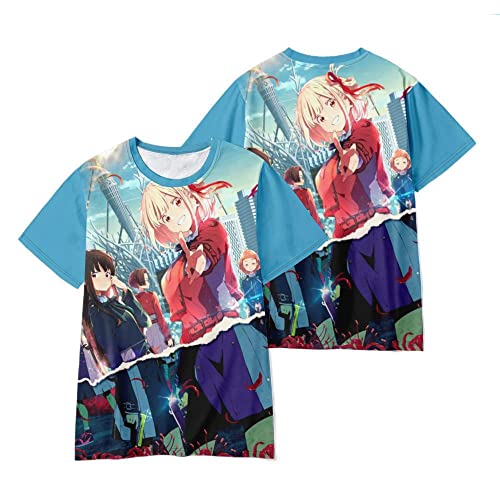 MDEM Lycoris Recoil T-Shirts Anime 3D Gedruckt Streetwear Männer Frauen Casual Mode Übergroßen T-Shirt Harajuku Kinder Tees Tops Kleidung-style6||XL von MDEM