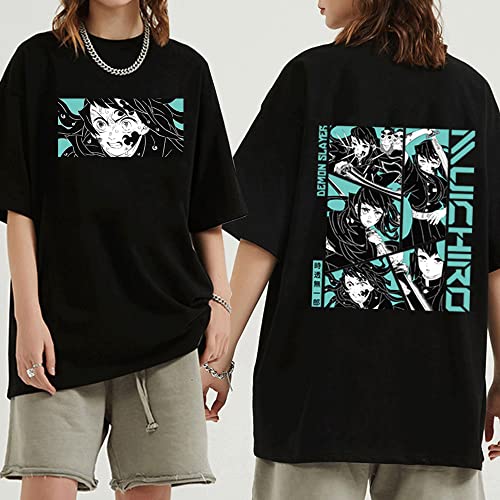 MDEM Muichiro Tokito Dämon Slayer Hashira Shirts Mann Frau Cartoon Mode Harajuku Hip Hop T-Shirt-style6||XL von MDEM