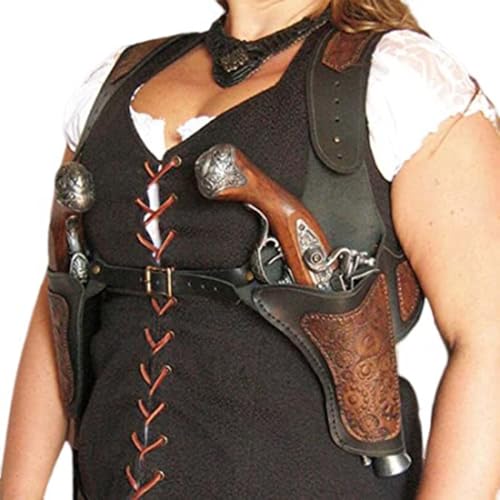 MDFCZXP Mittelalterliche Doppelpistole Pistole Holster Steinschloss Halter Tasche Männer Frauen Freibeuter Kostüm,Schwarz,20cm MDFCZXP Mittelalterliche Doppelpistole Pistole Holster Steinschloss Halter Tasche Männer Frauen Freibeuter Kostüm,Schwarz,20cm von MDFCZXP