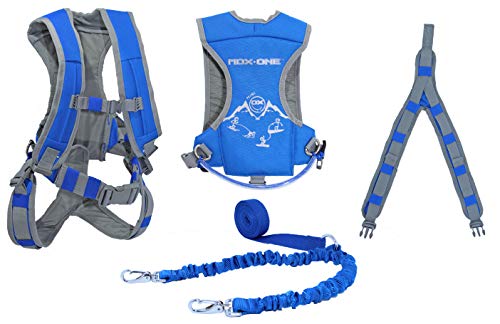 MDXONE Skitrainer für Kinder, mit Seil und absorbierenden Spanngurten (Blau 2021) von MDXONE