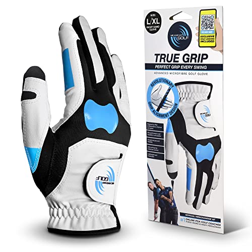 ME AND MY GOLF True Grip Training Golf Glove - Perfect Grip Every Swing - Size L/XL Right Hand, Weiß von ME AND MY GOLF