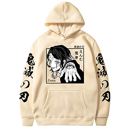 MEDM Anime Dämon Tötung Hoodies Enmu Hoodie Pullover Sweatshirts Plus Größe Sudaderas Hoodie-style5||S von MEDM