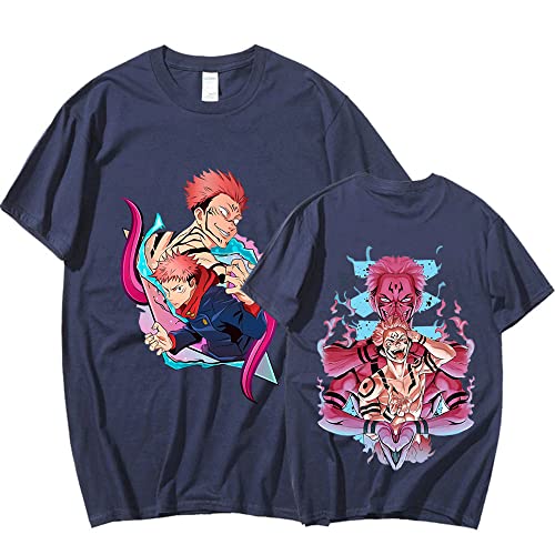 MEDM Anime Jujutsu Kaisen Ryomen Sukuna T-Shirts Manga Graphic Print T-Shirt Kleidung Kurzärärmte T-Shirt Übergroße Unisex Harajuku-style2||XL von MEDM