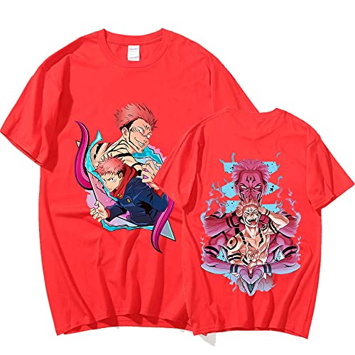 MEDM Anime Jujutsu Kaisen Ryomen Sukuna T-Shirts Manga Graphic Print T-Shirt Kleidung Kurzärärmte T-Shirt Übergroße Unisex Harajuku-style4||L von MEDM
