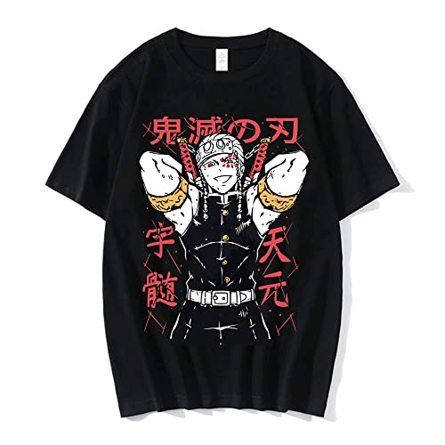 MEDM Demon Slayer Anime Kimetsu No Yaiba T-Shirt Tengen Uzui Manga T Shirt Herren Sommer Kurzarm Übergroße T-Shirts Streetwear-style7||XL von MEDM